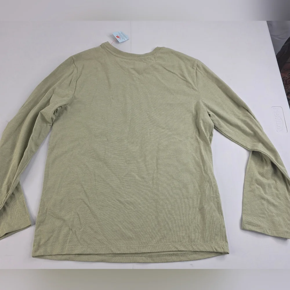 Cat & Jack Olive Motocross Long Sleeve Tee Size Large (10/12) NWT F-2986